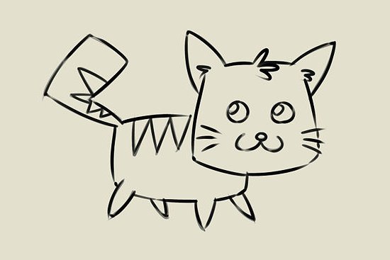 мультяшный котенок шаг 7